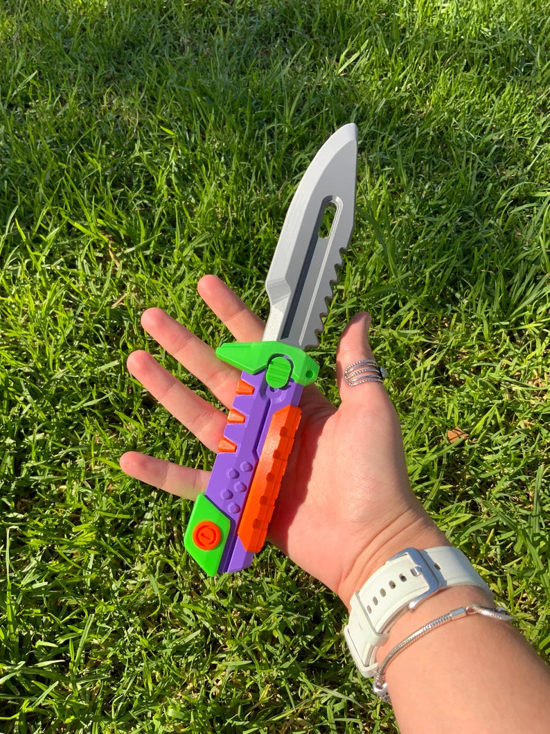 BlastX Knife Replica – 3D Printed Cosplay Display Prop