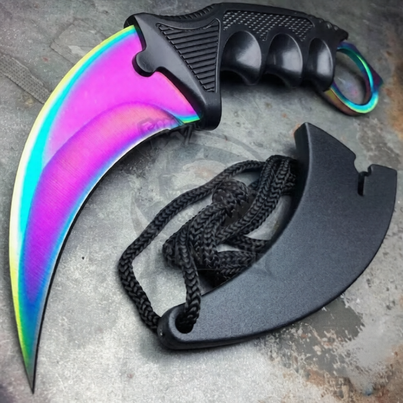 Titanium Rainbow Karambit Replica (7.5")